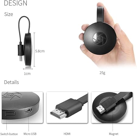 4K HD WiFi Receiver – Wireless Display Adapter for TV, Projector & Streaming