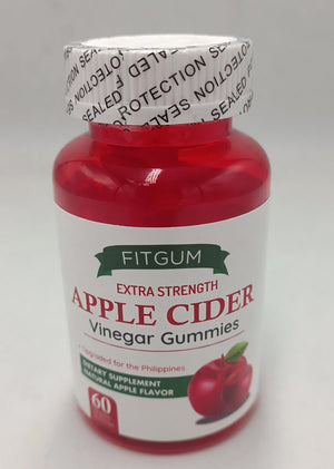 FitGum Extra Strength Apple Cider Vinegar Gummies (Original) – Natural Detox & Digestive Support