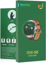 ساعة هاينو تيكو RW-50 الذكية © - مكالمات بلوتوث، وجهاز تتبع اللياقة البدنية، وشاشة لمس كاملة، ومراقبة الصحة