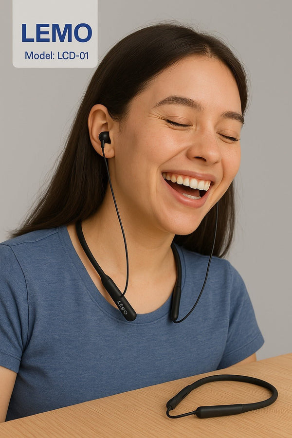 Lemo – Wireless Neckband Earphones with HD Sound & Magnetic Design